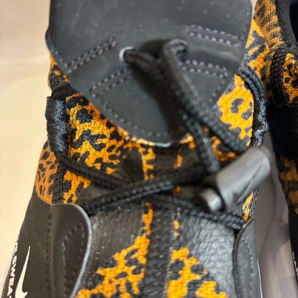NIKE Sz 9.5 SuperRep Trainers Running Leopard Print Sneakers Bungee Closure - Picture 3 of 11